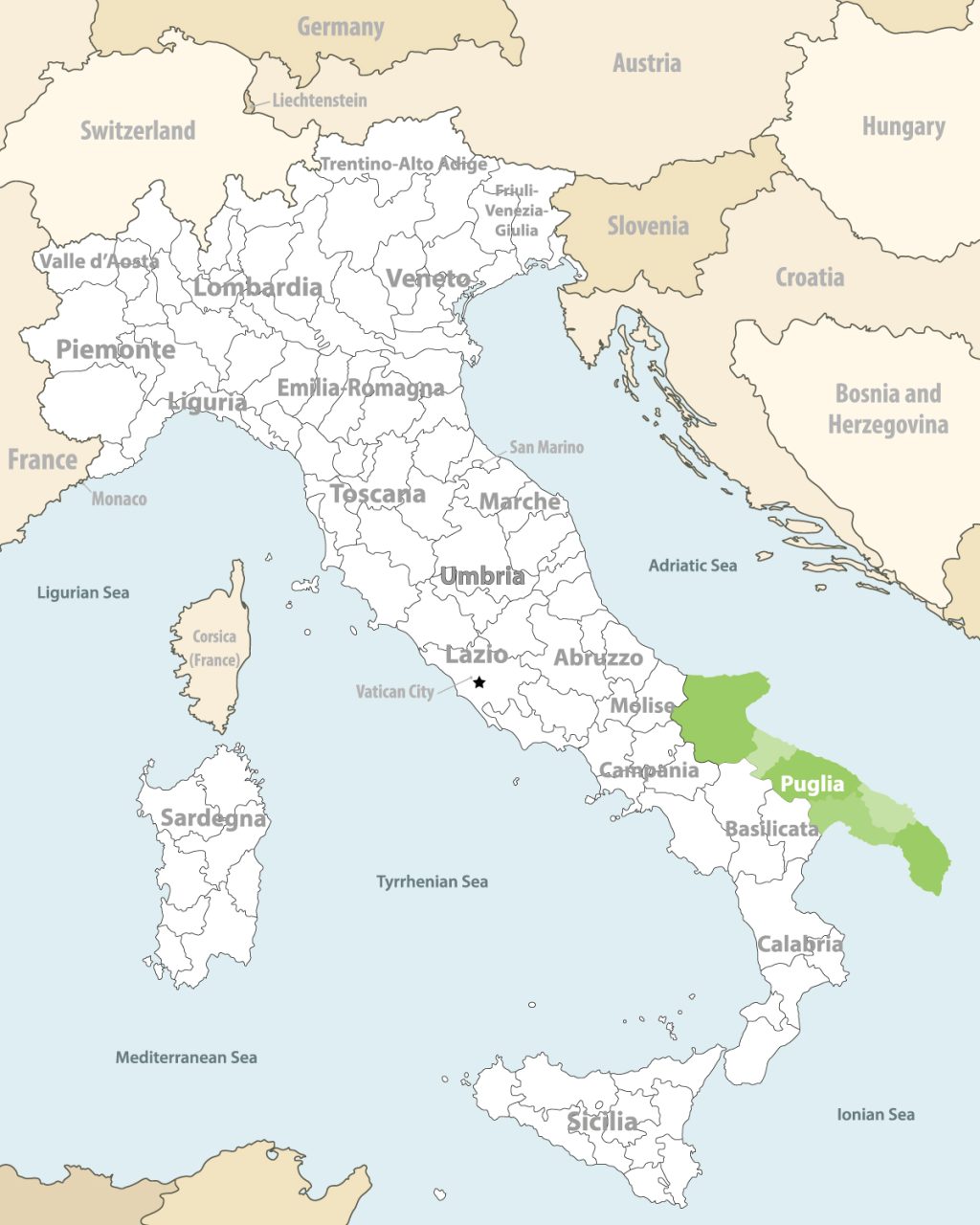 Puglia map