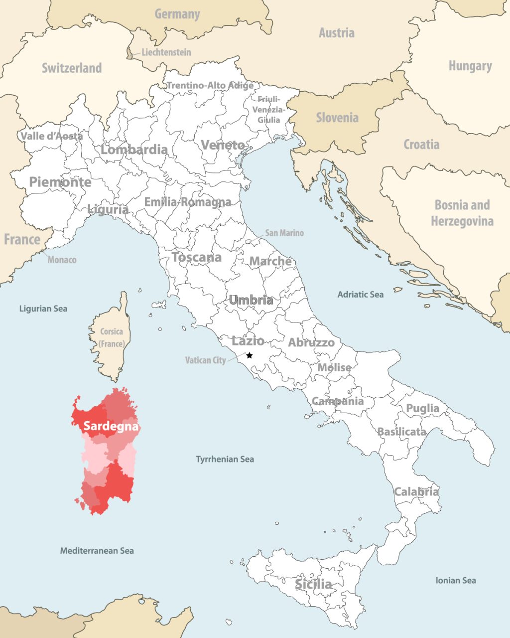 Sardegna map