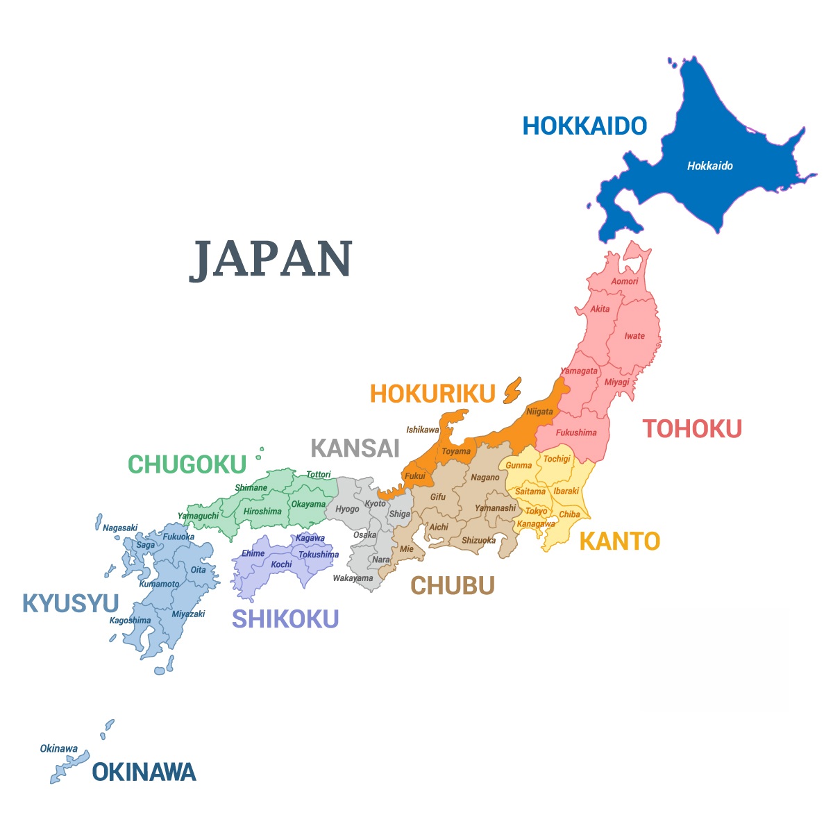 Japan map